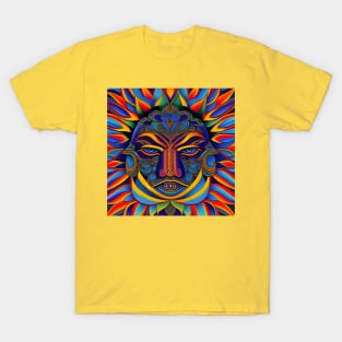 New World Gods (5) - Mesoamerican Inspired Psychedelic Art T-Shirt